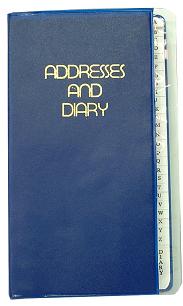 ADDRESSES & DIARY BOOK BLUE